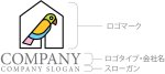画像10: 鳥・家・オウム・ロゴ・マークデザイン555 (10)