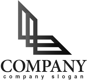 ロゴ作成サンプルです L 線 M 柱 アルファベット グラデーション ロゴ マークデザイン1993をイメージしたロゴデザインです