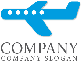 ロゴ作成サンプルです 飛行機 ロゴ マークデザイン028をイメージしたロゴデザインです